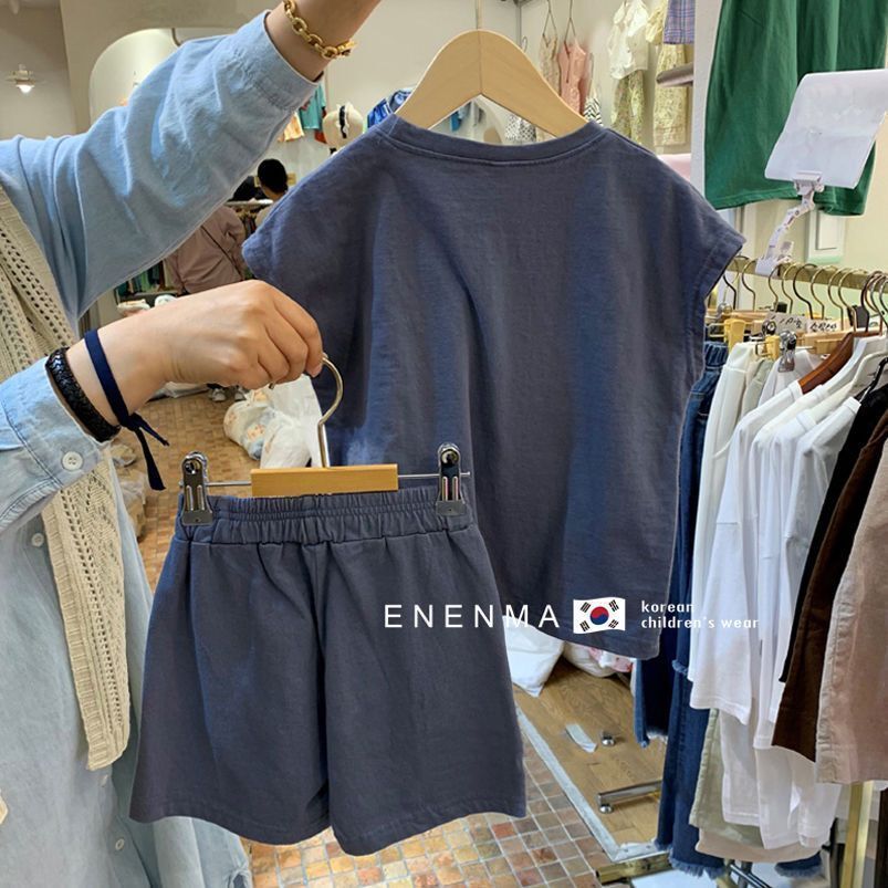 Boys T-shirt Short-sleeved Thin Loose 2024 New Children's suit Men's Summer Cotton Children's Summer Fashion