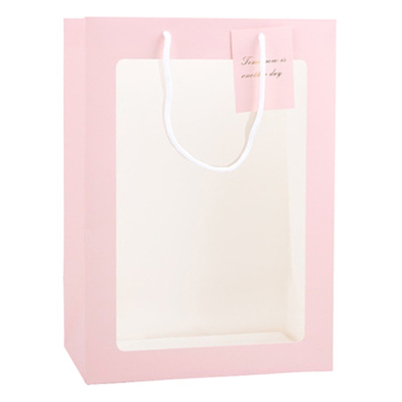 Flower Shadow Window Tote Bag, Flower Bouquet Bag, Gift Bag, Souvenir Packaging Bag, Floral Cross-Border Hot Sale