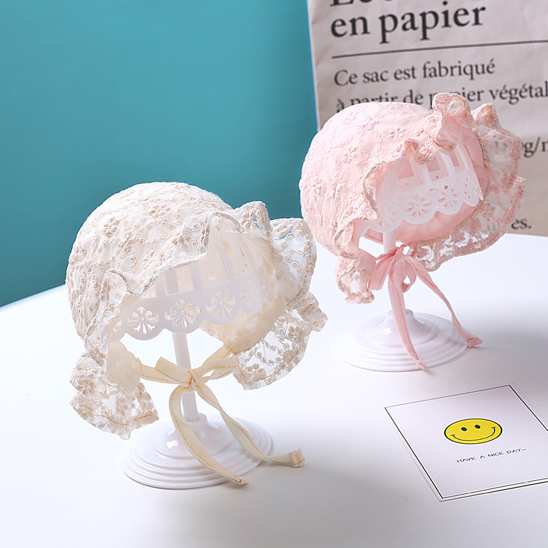 2021 New Baby Girl Lace Court Hat Lace Children's Hat Baby Hundred Days Photo Decorative Hat