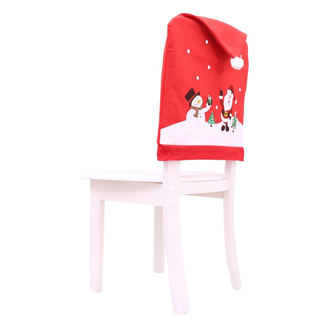 Christmas Decorations Old Man Snowman Chair Cover Hotel Restaurant Holiday Decoration Decoration Supplies Chair Cover Decoration