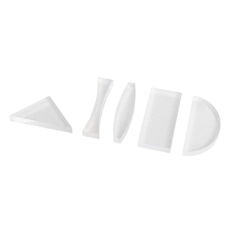 Optical lens suit junior high school physical optical experiment equipment teaching aids semicircular triangular rectangular concave-convex lens
