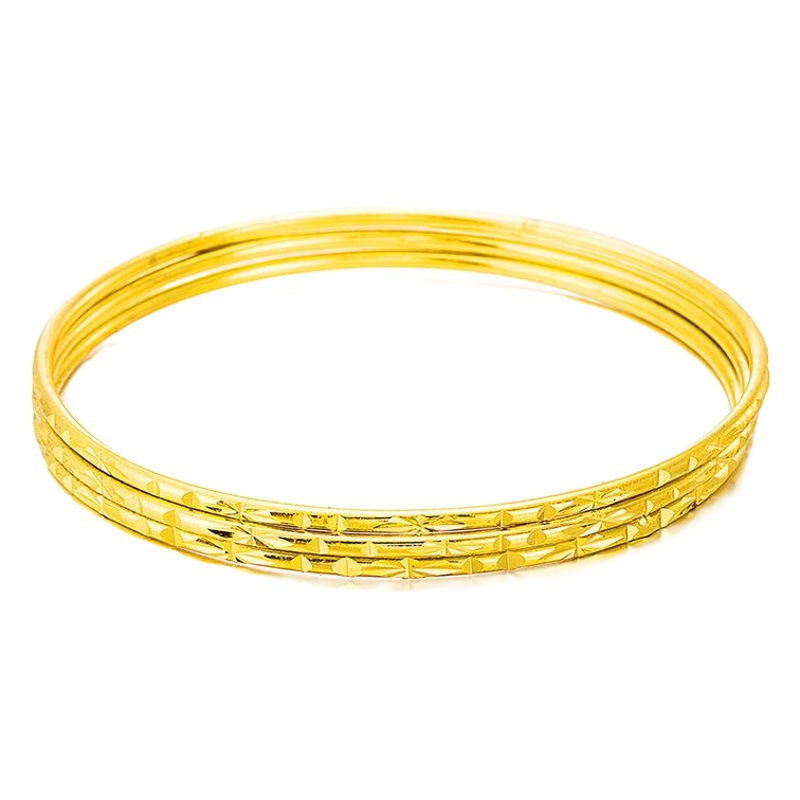 Vietnam Shajin Ancient Method Bracelet Women's Long-standing Bohemian Plain Ring Bracelet Jewelry Brass Simulation Bracelet Bracelet