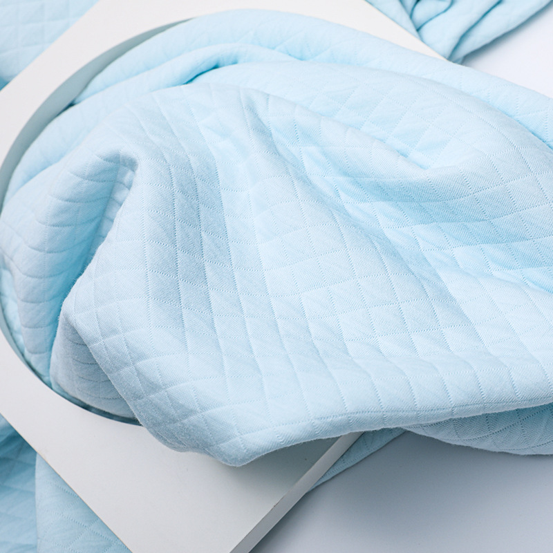 Picture of 320g cotton jacquard air cotton fabric baby knitted warm cotton fabric cotton insulation pad fabric