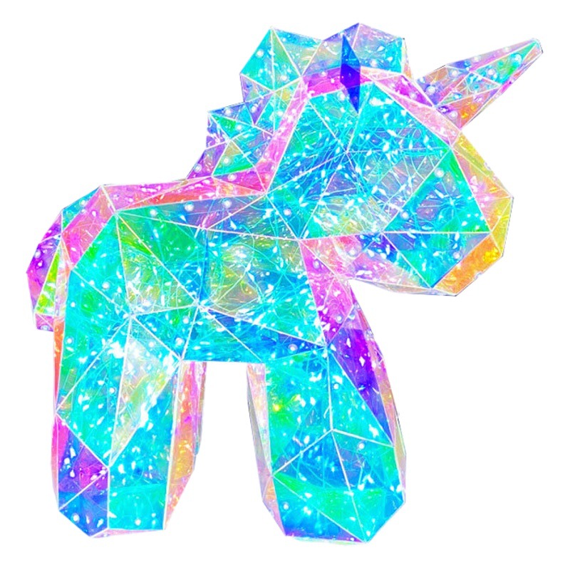 Unicorn Iridescent Teddy Bear 520 Valentine's Day Gift for Girlfriend, Wife, Best Friend, Birthday Gift, Creative Iridescent Eye-Catching