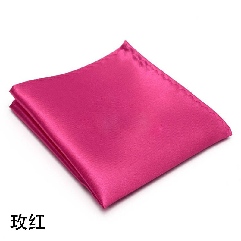 Picture of Solid color dress suit pocket towel men's small square wedding dress breast towel handkerchief black red blue green purple wholesale