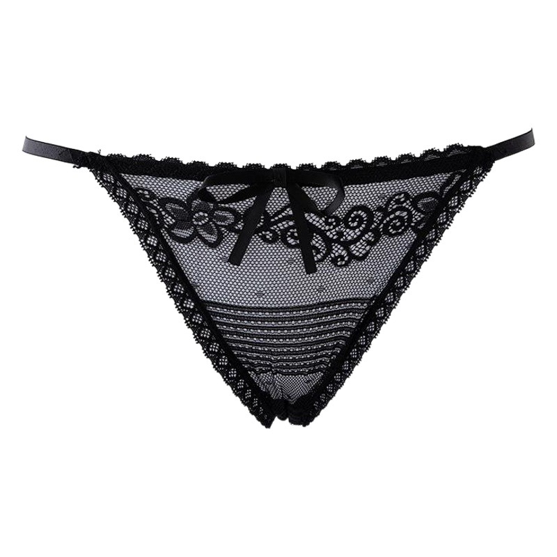 Cross-border sexy lace transparent thong girl low waist sexy underwear thong women's temptation hot T-pants