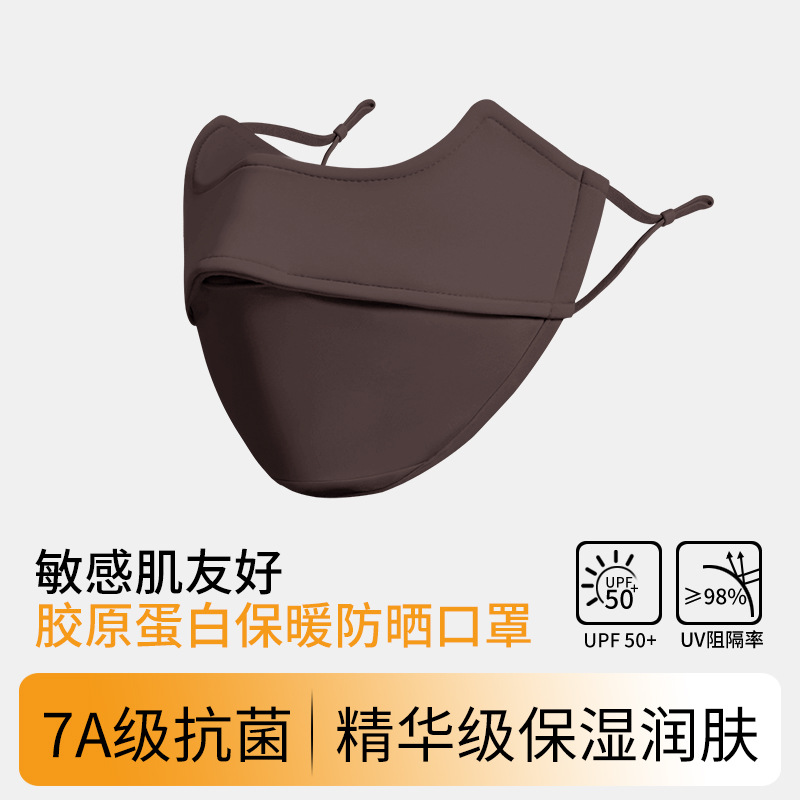 Picture of Sunscreen Mask Women's Sunshade Eye Angle Summer Riding Outdoor UV Protection Nylon Ice Silk Mask Black Men