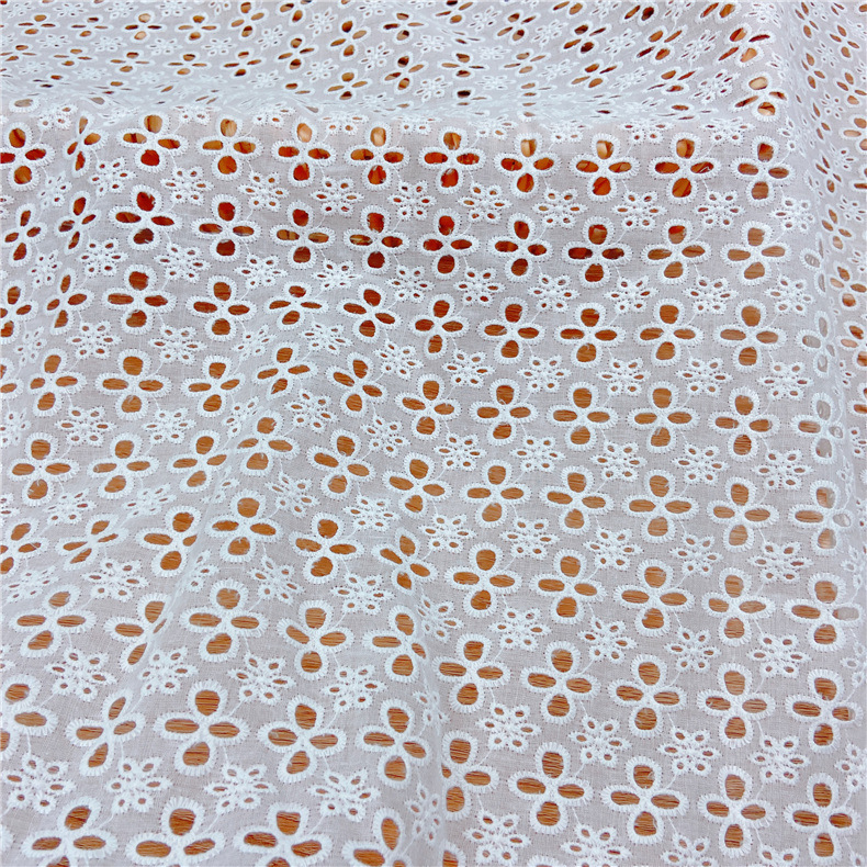 Picture of Factory wholesale 9088 water soluble cotton cotton thread hollow perforated embroidery 135cm clothing lace embroidery fabric