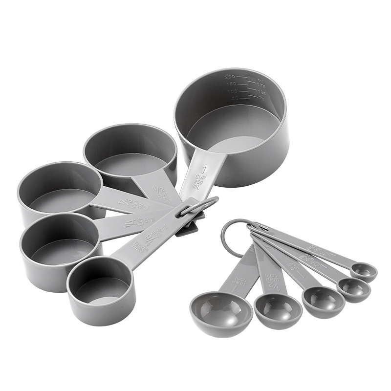 Picture of Manufacturer Wholesale High-Quality Plastic Handle Baking Measuring Cup Measuring Spoon Set 10-Piece Plastic Measuring Spoon Baking Tools