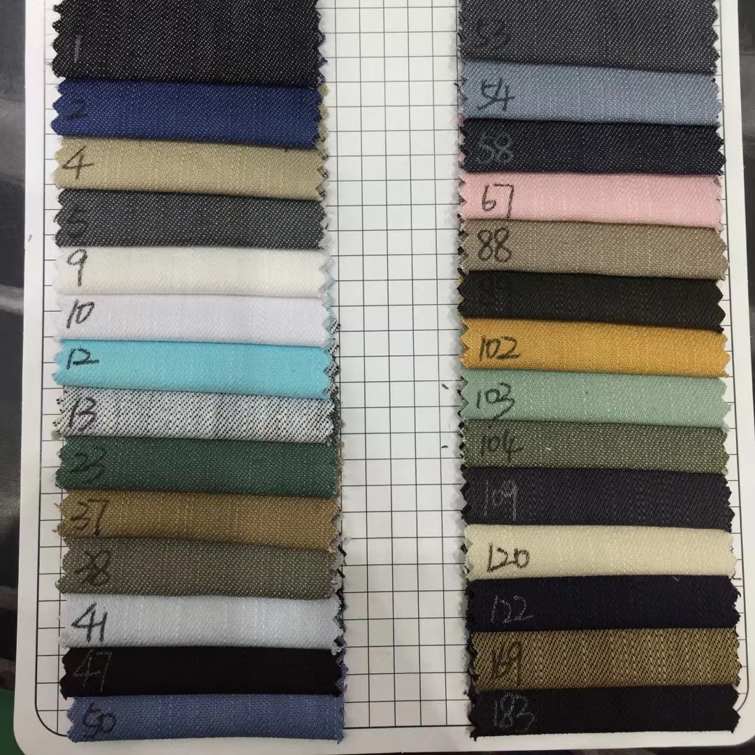 Ready Supply 200D Plain Stretch Slub Colorful Denim Fabric Imitation Denim Fabric Fashion Spring and Summer Fabric