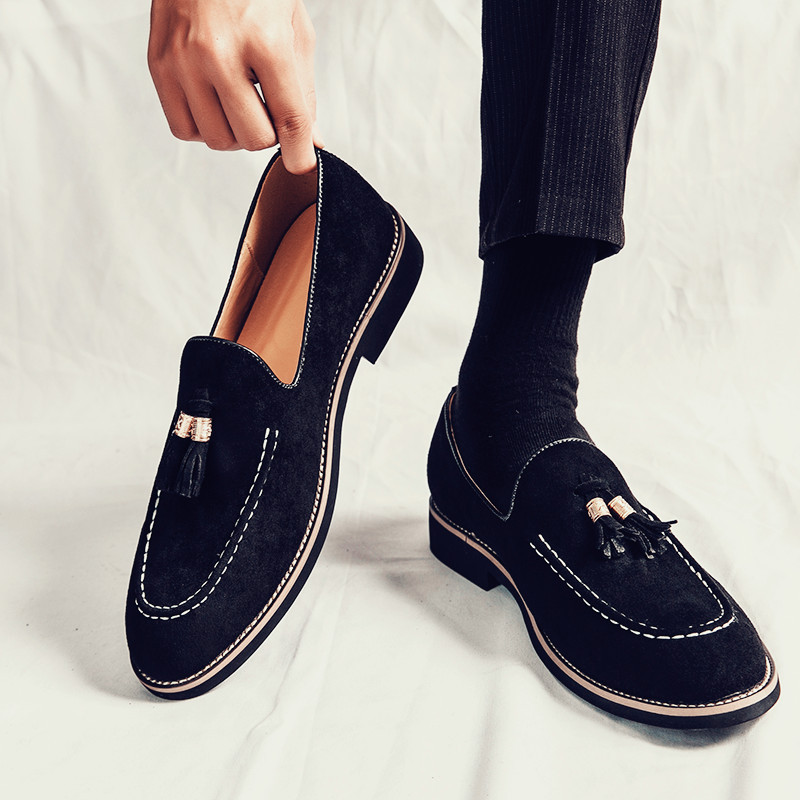 British pointed-toe slip-on loafers driving Tods men's business casual leather shoes matte leather fashionable shoes