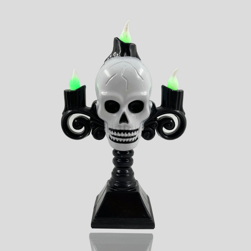 Picture of Halloween candle lamp candle lamp skull lamp ghost hand lamp creative decoration luminous three candles Ghost Head street lamp