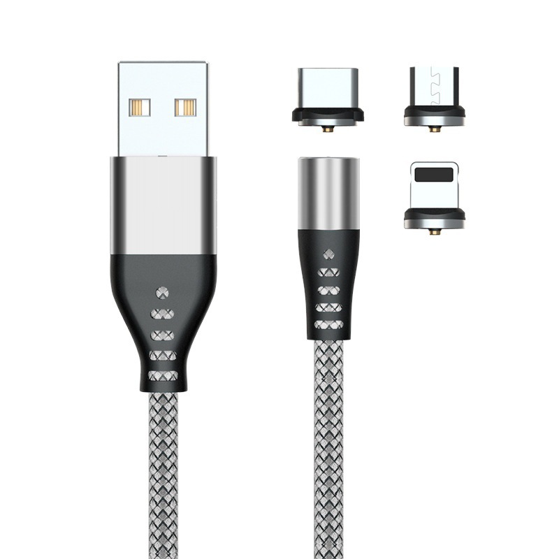 Picture of 360 magnetic attraction data line magnet charging line magnetic suction head line strong magnetic suitable for one-to-three vehicle vehicles