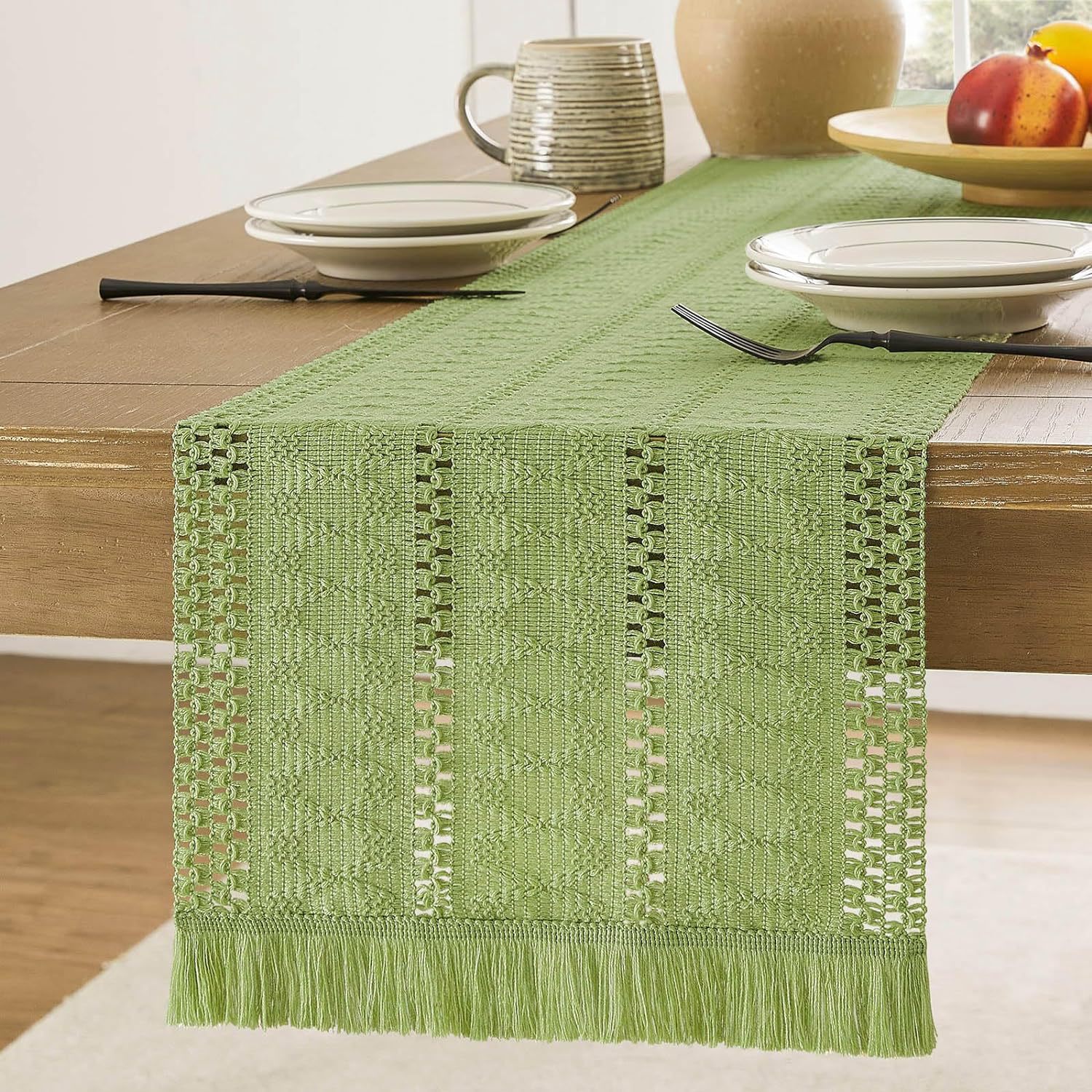 Table Runner Cotton and Linen Stitching Woven Table Runner 6cm Rowling Table Runner Cotton and Linen Stitching Woven Table Runner