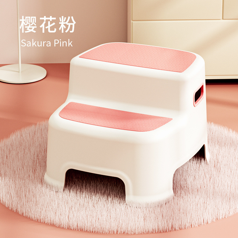Picture of Ladder stool, home two-step ladder step, foot pedal, high and low stool, ladder chair, dual-purpose kitchen climbing stool, car wash stool, two-step stool