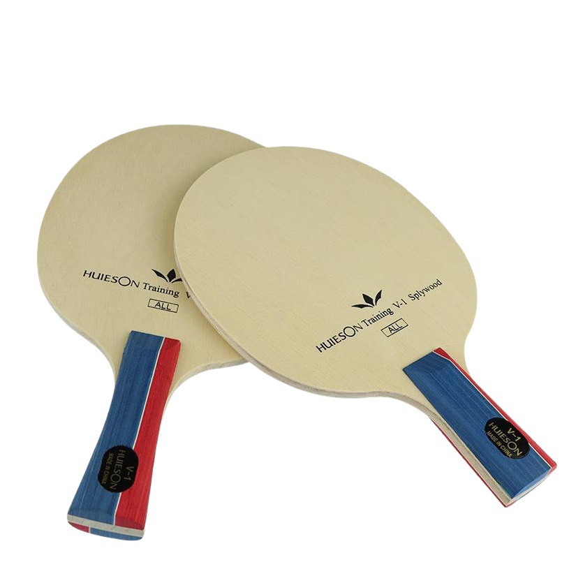 Huisheng V-1 Table Tennis Racket 5-Layer Pure Wood Training Table Tennis Base Plate Horizontal Shot Straight Shot Drop Shipping for Beginners