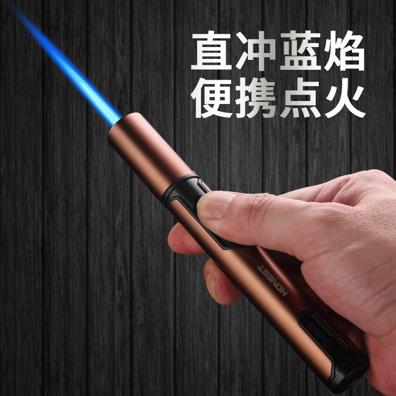 Baicheng Changjian No. 1 windproof direct punch lighter cigar special spray direct punch portable outdoor lighter wholesale
