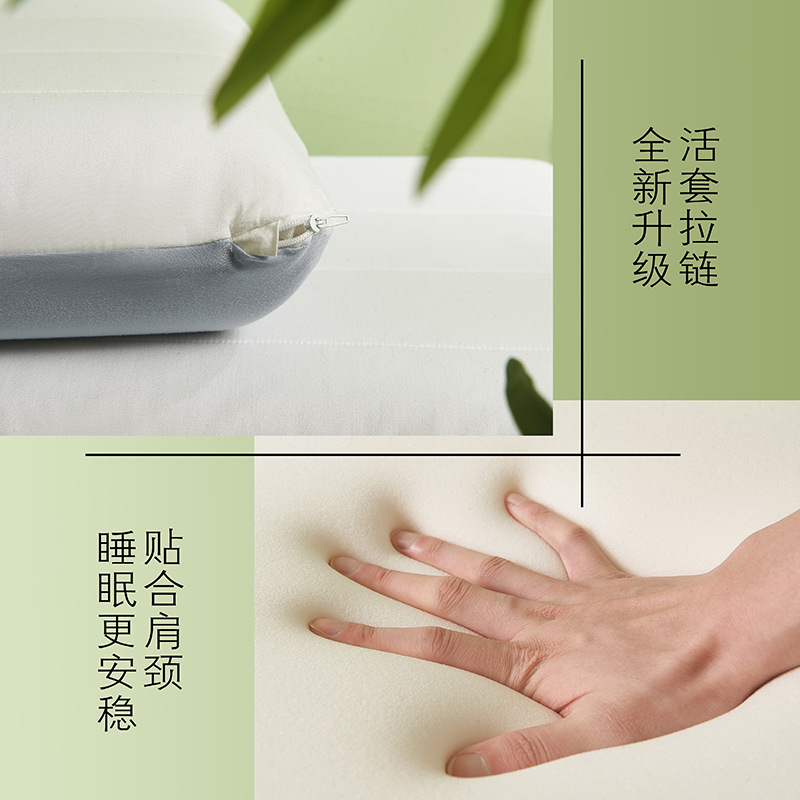 Picture of Slow Rebound Memory Pillow Double Memory Foam Pillow Zero Pressure Neck Pillow to Help Deepen Sleep Pillow Core