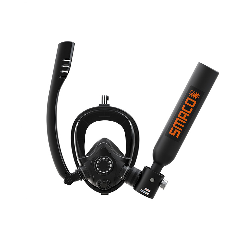 SMACO Portable Diving Respirator 0.5L Mini Gas Cylinder K2 Snorkeling Mask Full Mask Swimming Goggles suit