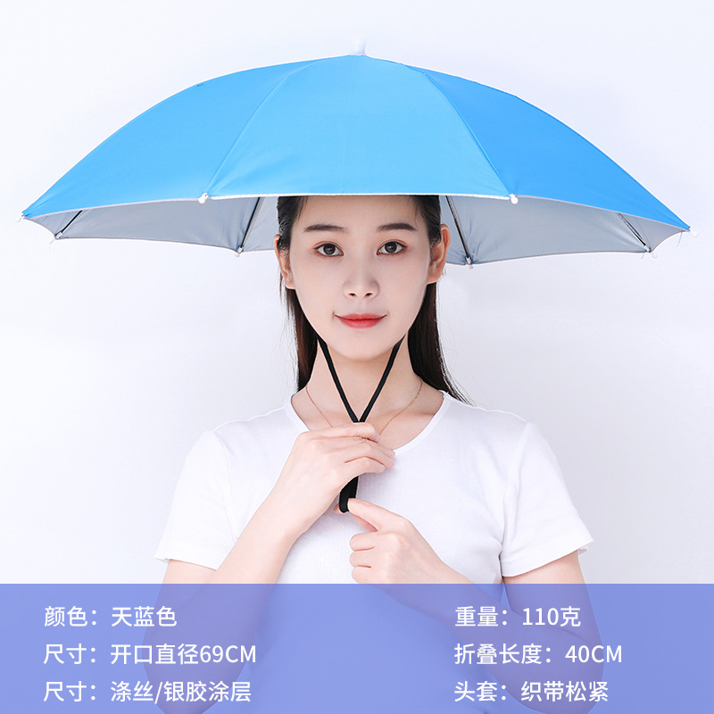 Picture of Sunscreen Hat Umbrella 69 Large Head-Mounted Umbrella Stand Umbrella Hat Rainbow Advertising Umbrella Umbrella Fishing Umbrella Fishing Hat