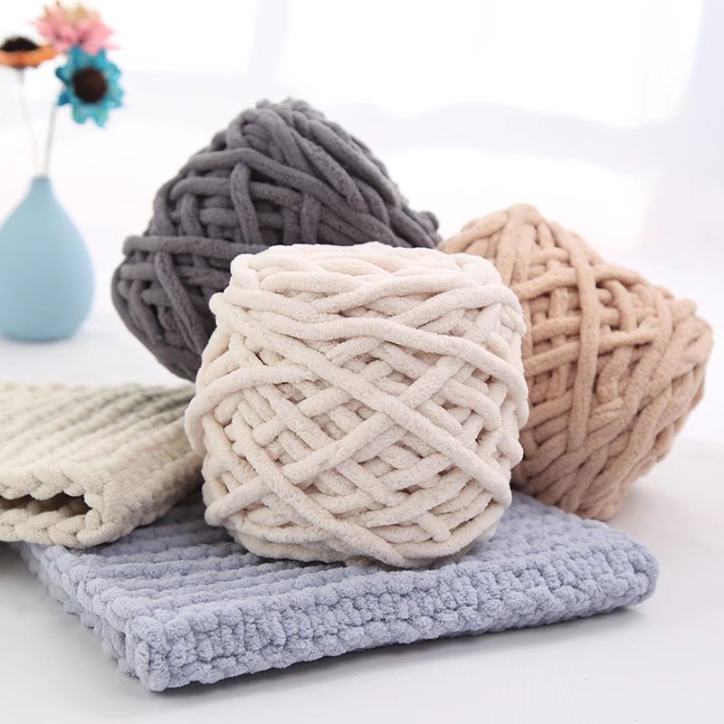 95g Ice Yarn Slippers Yarn Blanket Scarf Yarn Chunky Yarn Chenille 7mm Yarn Ball Crochet Fine Knitting