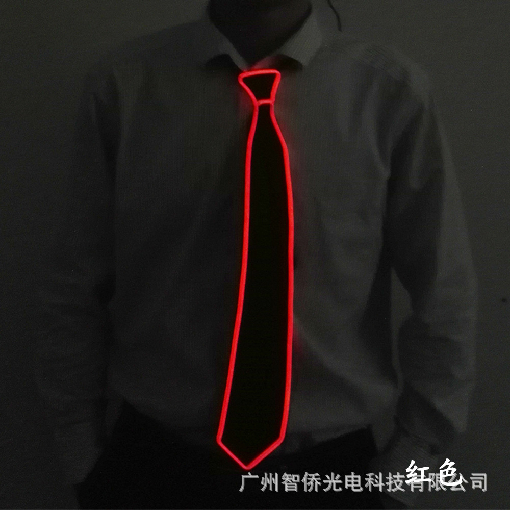 Picture of El Cold Light Luminous Tie Halloween Christmas Decoration Tie Glitter Tie Cold Light Tie Luminous Props