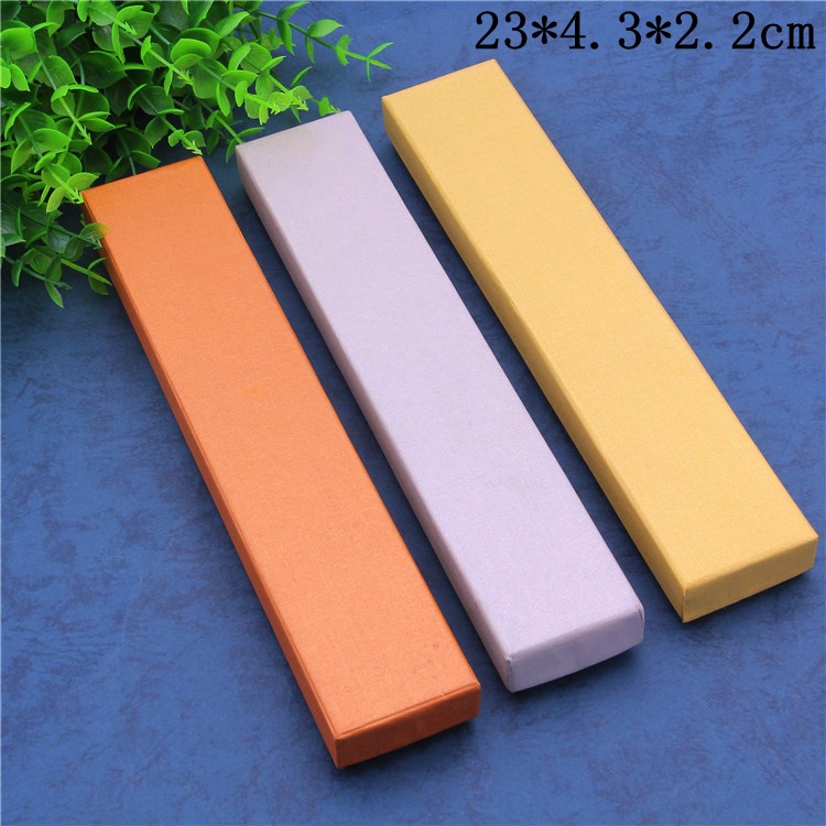 Printable Logo Lid and Base Fan Box Rectangular Hairpin Gift Box Paper 6inch Women's Fan Box Wholesale