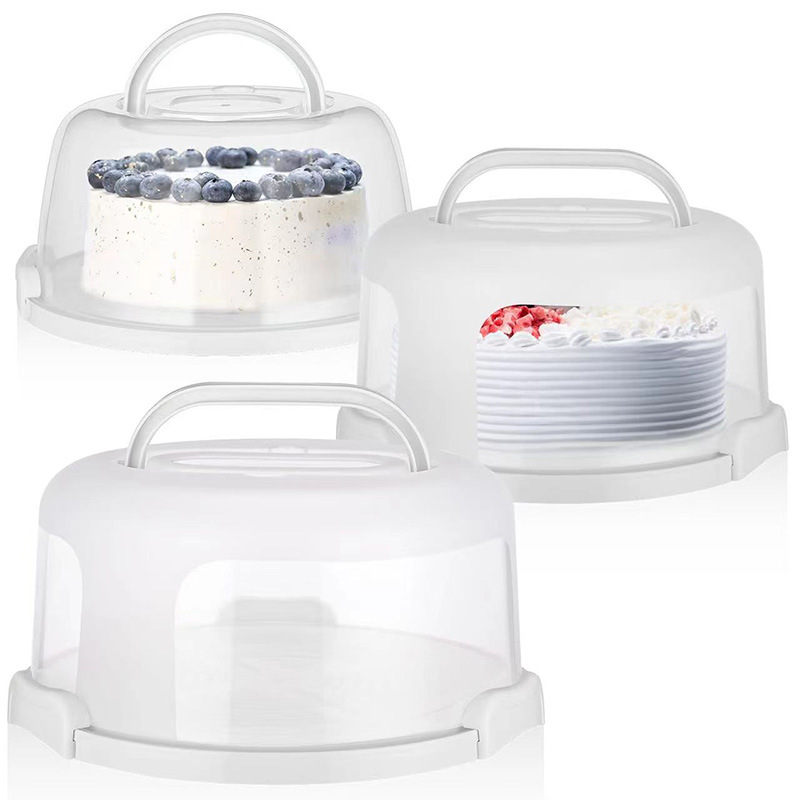 Cake stand portable cake box with lid reuse white plastic paper cup sealed box cm