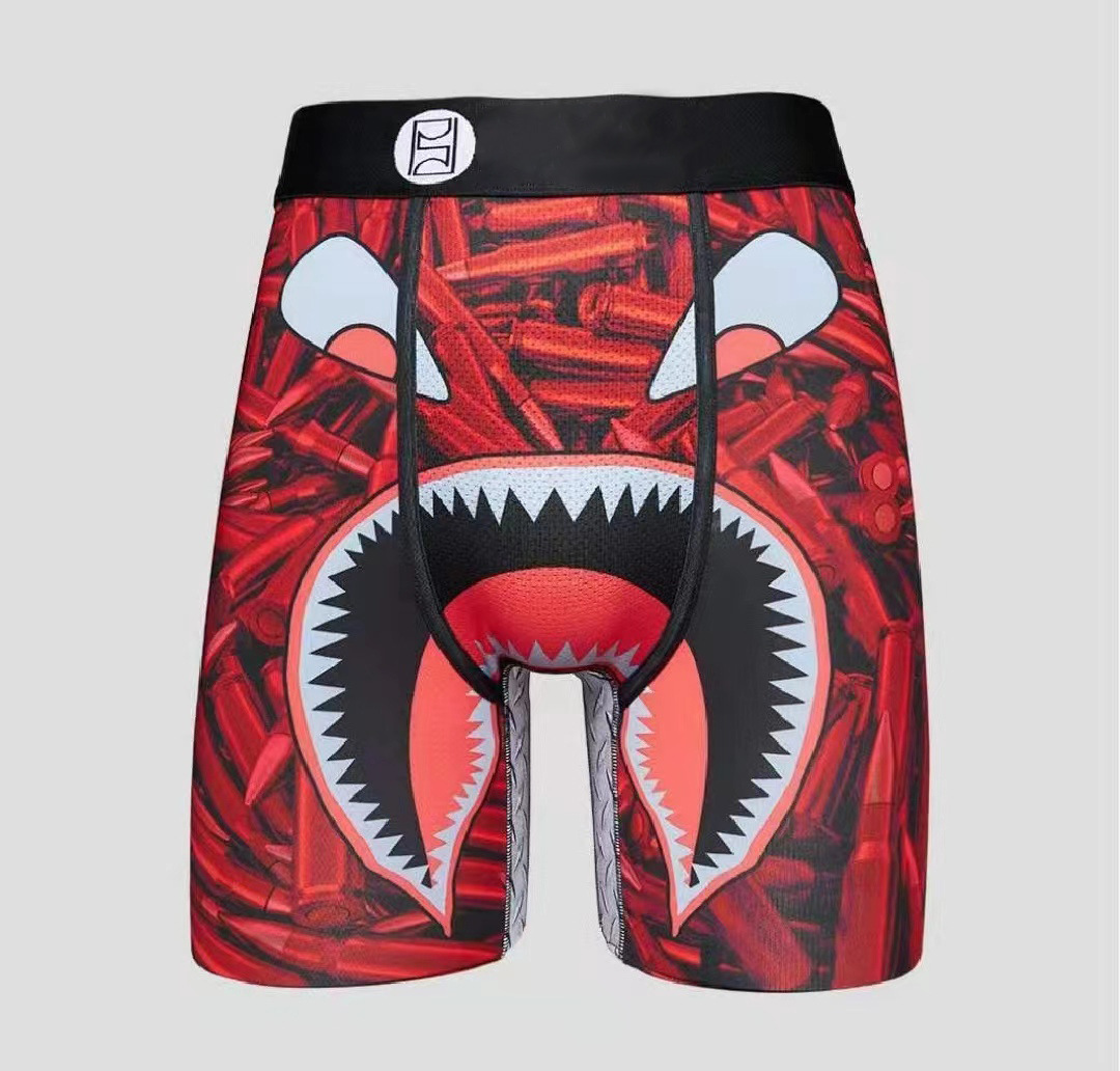 Picture of Men's Underwear Cartoon Print Men's Quick-Drying Boxer Briefs Sports Underwear Fitness Extended Underwear Men's Wholesale