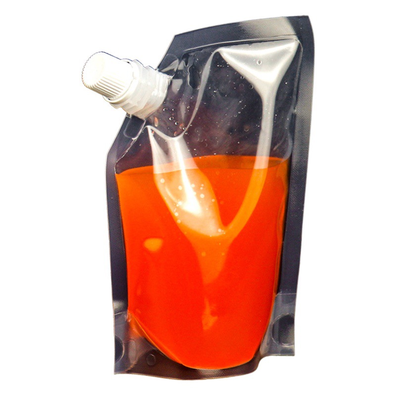 Spot self-supporting suction nozzle bag wine oblique mouth bag plastic suction nozzle bag food and beverage packaging bag herbal tea liquid medicine bag