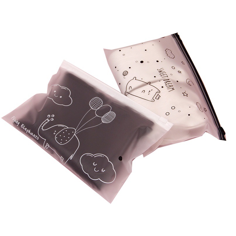 Children's packaging bag leather band packaging bag storage bag stockings underwear cartoon bag Ice Silk Mask frosted bag spot