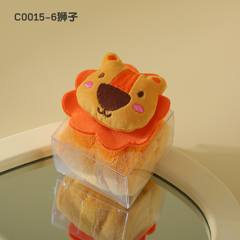 Picture of Hand gift towel creative towel cartoon animal children's square towel Tulip small towel gift box doll