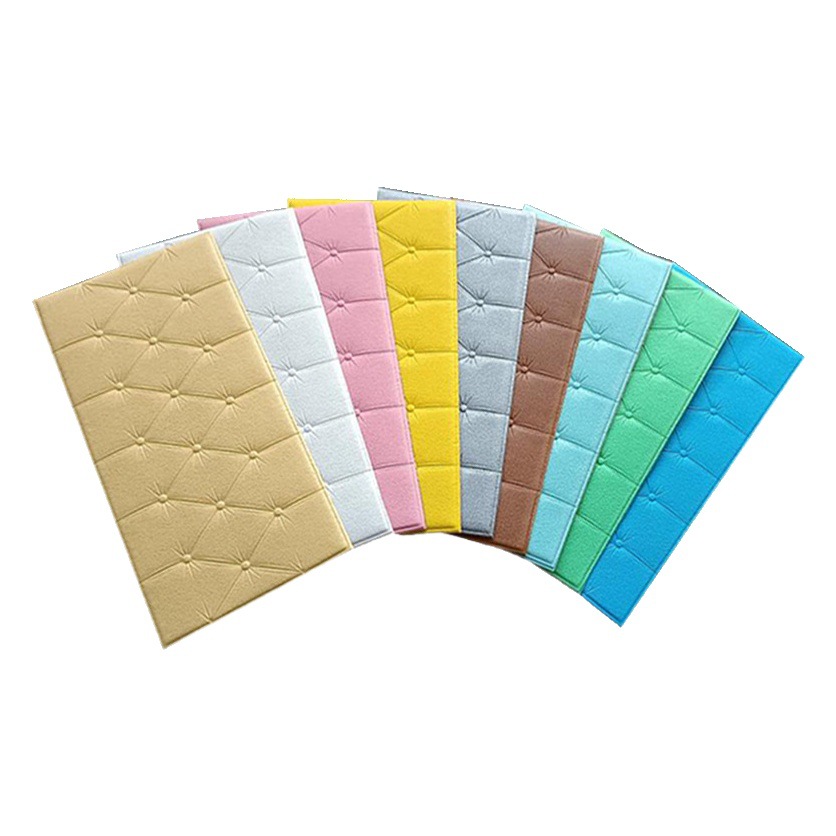 Anti-collision wall stickers 3D three-dimensional bedside soft bag stickers foam wallpaper self-adhesive tatami wall waterproof moisture-proof cushion