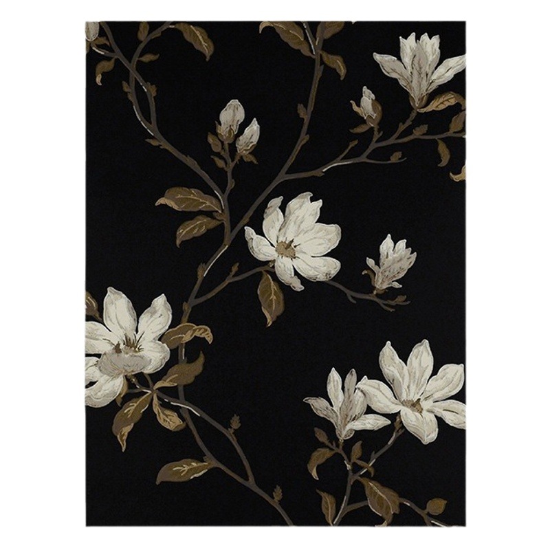 Chinese ancient style white magnolia living room decorative painting hallway hanging painting retro large floor painting sofa background wall mural