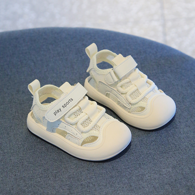 Picture of Baby Sandals Summer Mesh Soft-soled Breathable Toddler Shoes 1-2-3 Years Old Boys and Girls Non-slip Anti-kick Beach Shoes
