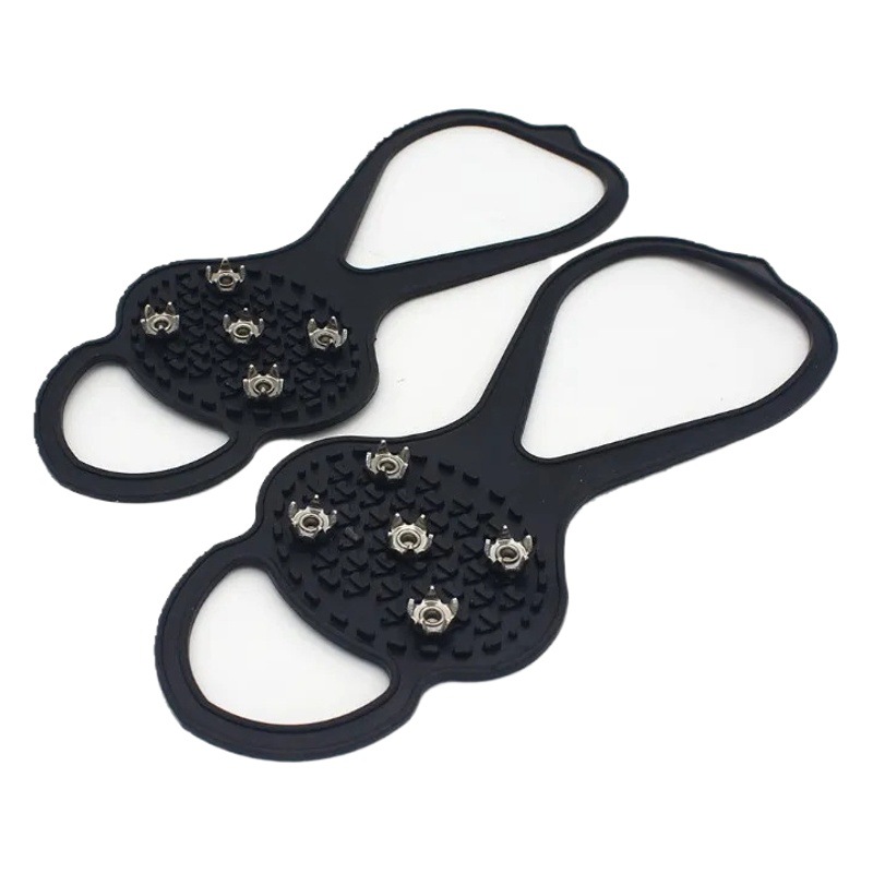 Non-slip shoe cover five-tooth crampons outdoor ice snow winter shoe nail sole artifact mountaineering snow claw elderly children