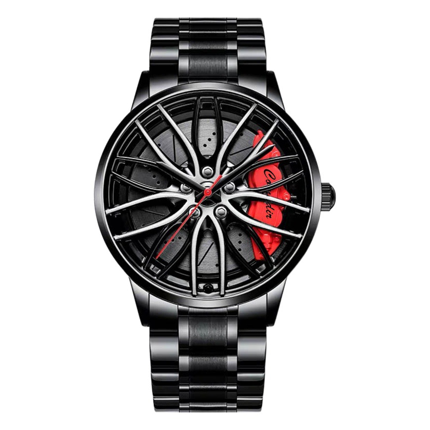 Cross-Border Fully Automatic Movement Watch Men's Cut Out Wheel Hub Business Waterproof Non-Mechanical Watch 2022 New Export