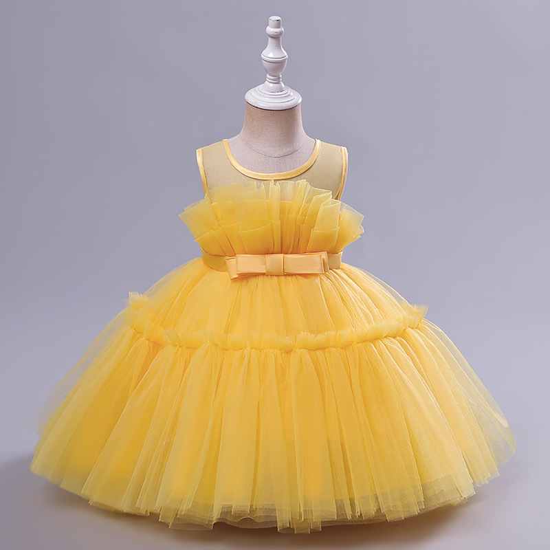 Picture of Children's Dress Cross-Border Foreign Trade Girls Sleeveless Festival Performance Dress Birthday Party Tutu Princess Dress