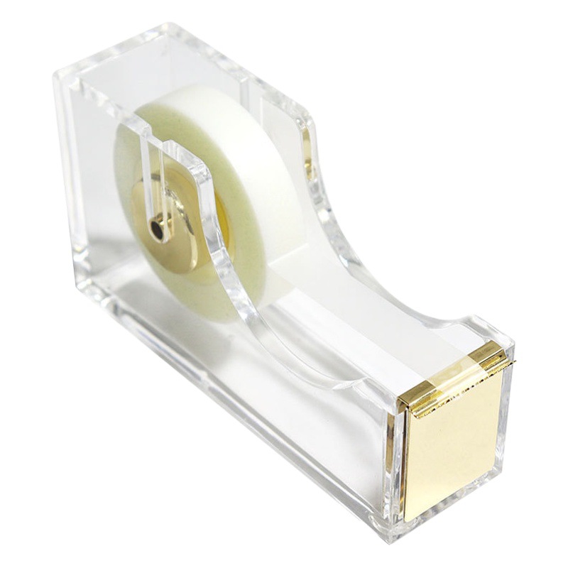 Mingqiang cross-border transparent acrylic tape holder tape cutting machine desktop Office Supplies gift suit