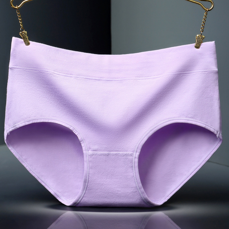 Picture of Mid-waist ladies cotton underwear Mid-waist pure cotton solid color briefs Large size pure cotton ladies underwear manufacturers
