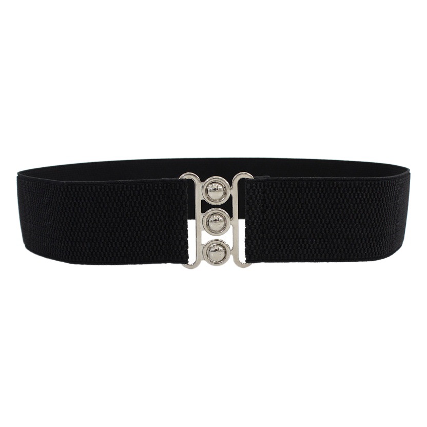 Women's Elastic Buckle Belt dress All-match Decorative Waist Seal Elastic Waist Wide Belt 5CM Three Sizes