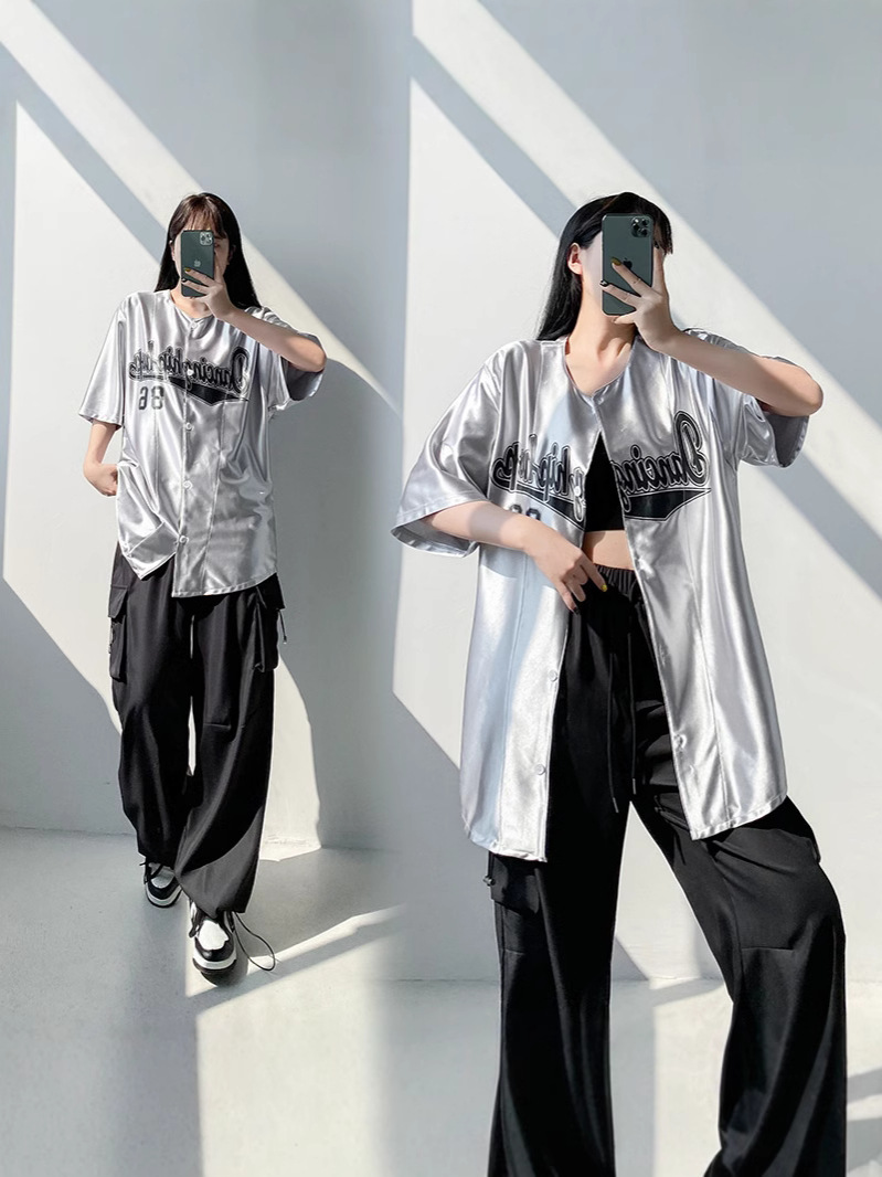 costume male and female hip-hop suit hiphop trendy suit hip-hop baseball suit coat costume fried street jazz catwalk