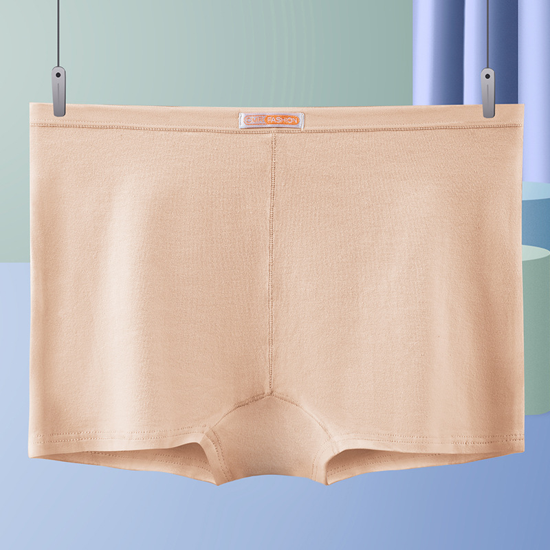 Picture of Boxer Women's Underwear Pure Cotton Boxer Briefs Pure Cotton Anti-Exposure Mid-Waist Bottoming Safety Pants Cotton Underwear 648