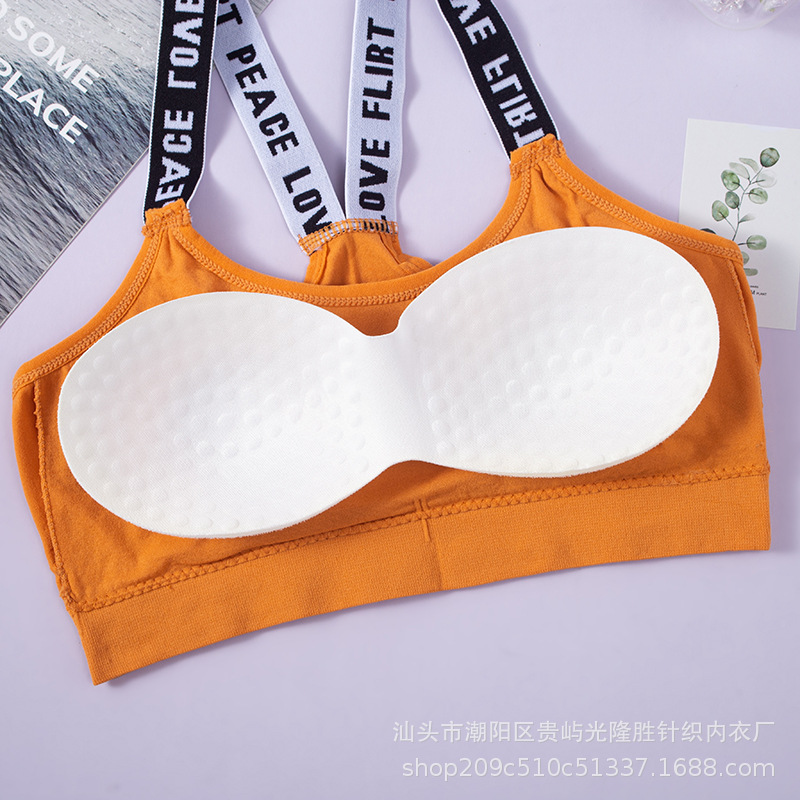 Picture of Cross-border Letter Beautiful Back Wrapped Breast Tube Top Girl Student Developmental Bra Women's Vest Underwear Women