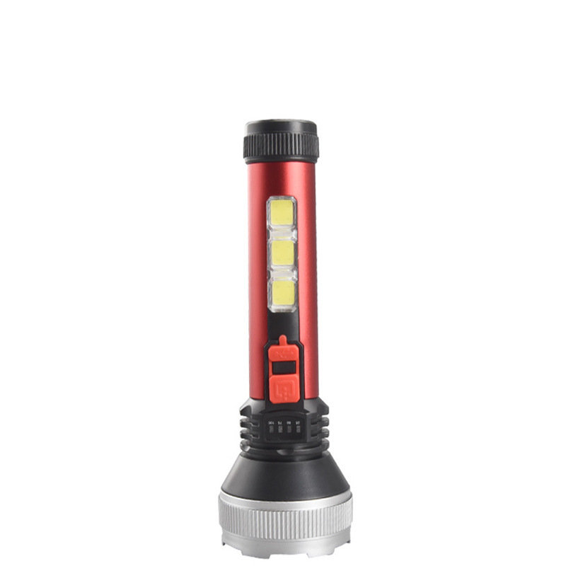 Picture of Zoom Strong Light Aluminum Alloy Flashlight USB Charging Power Display Cob Side Light Outdoor Long-Range Flashlight Lightweight
