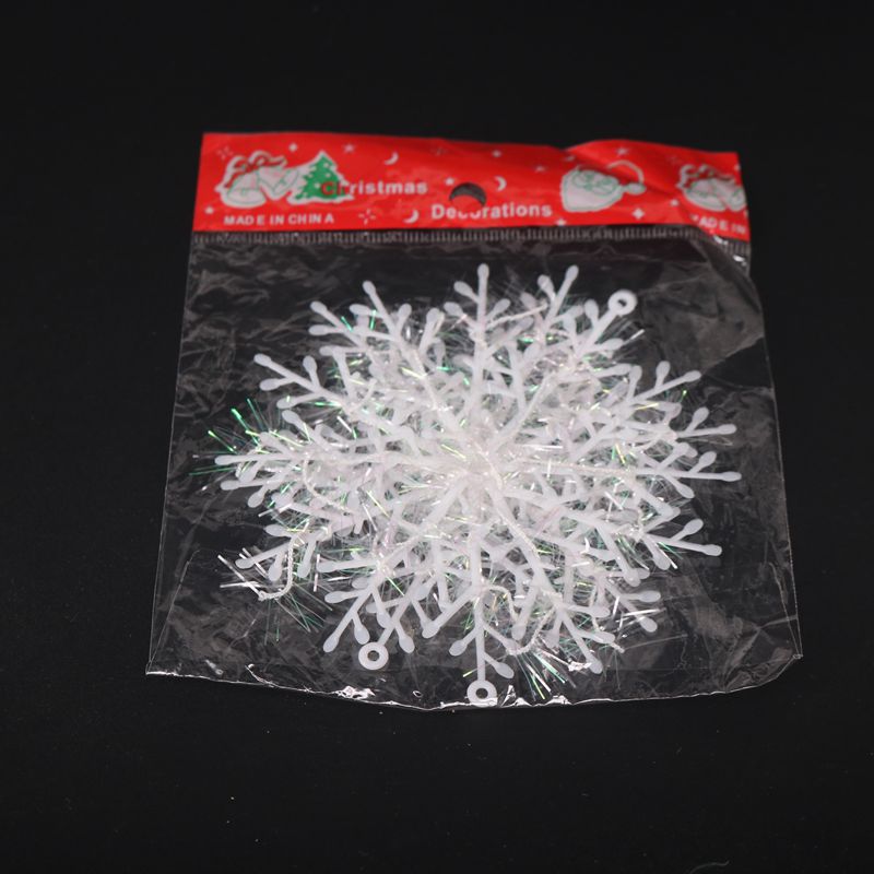 Christmas snowflake plastic snowflake Christmas decoration pendant 11cm
