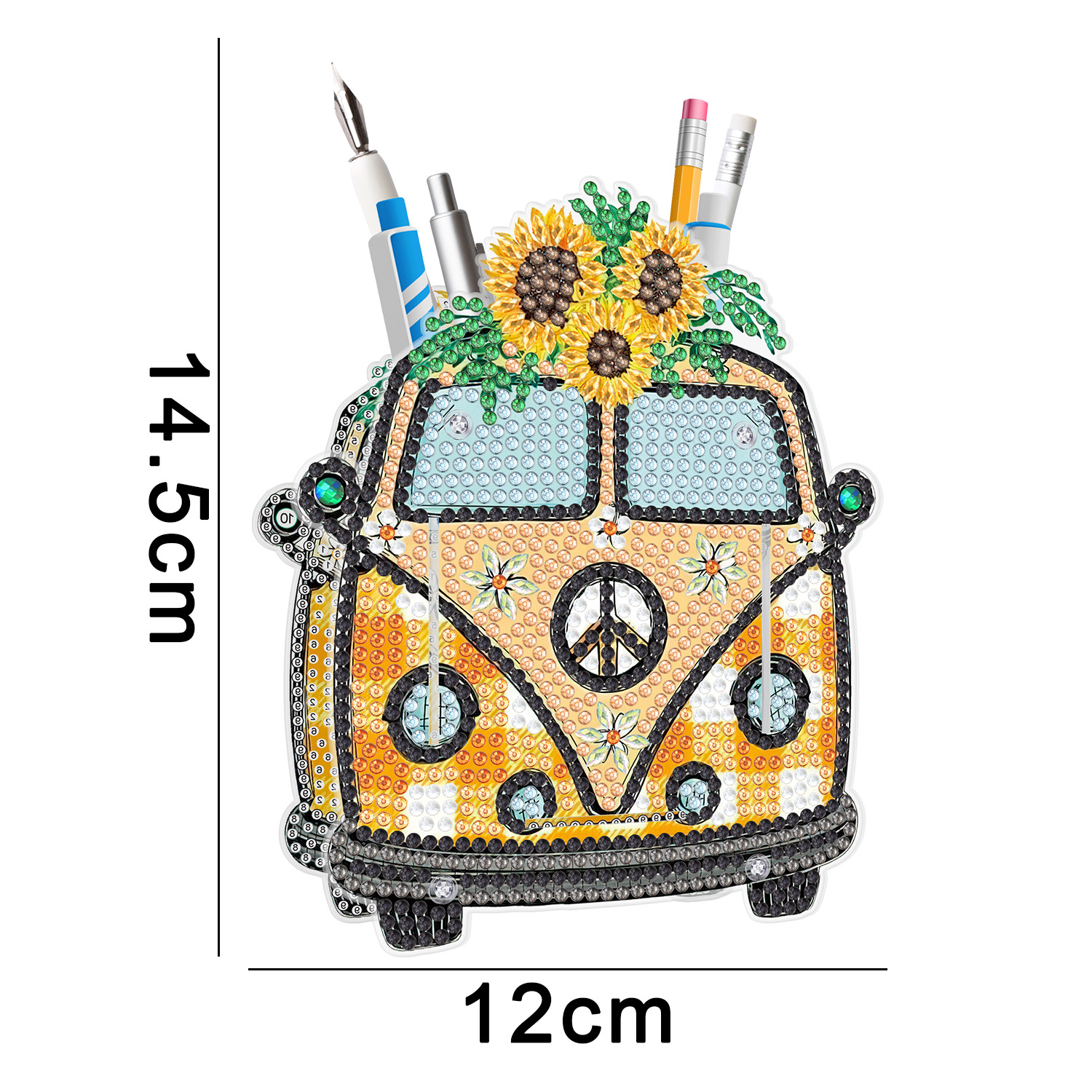 Picture of Diamond painting peripheral pen holder transparent PVC pen holder foreign trade new creative handmade stick drill desktop storage ornaments