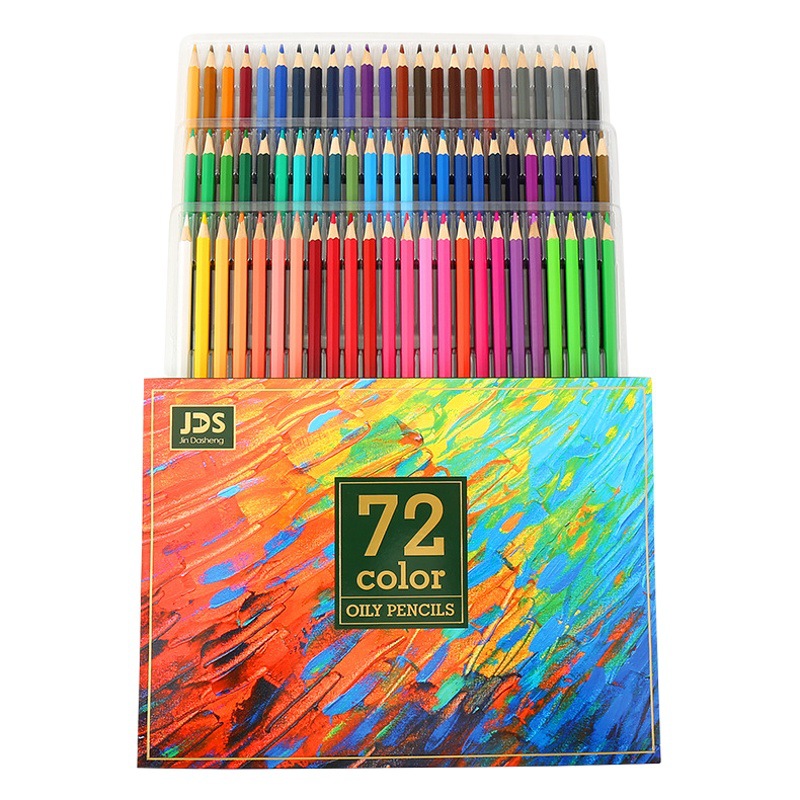 Cross-Border 72 Colorfuls 120 Colorfuls Oil-Based Colorfuled Lead Set Colorfuled Pencil Painting Art Brush Amazon Supply Wholesale