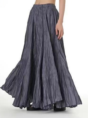 Picture of European and American Simple Wrinkled Skirt 2025 Summer New Fashion Brand Women's Fashion All-match Oversize Skirt