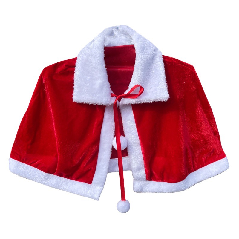 Christmas cape children's adult cape cape Christmas decorations gold velvet Christmas costumes red cape clothing